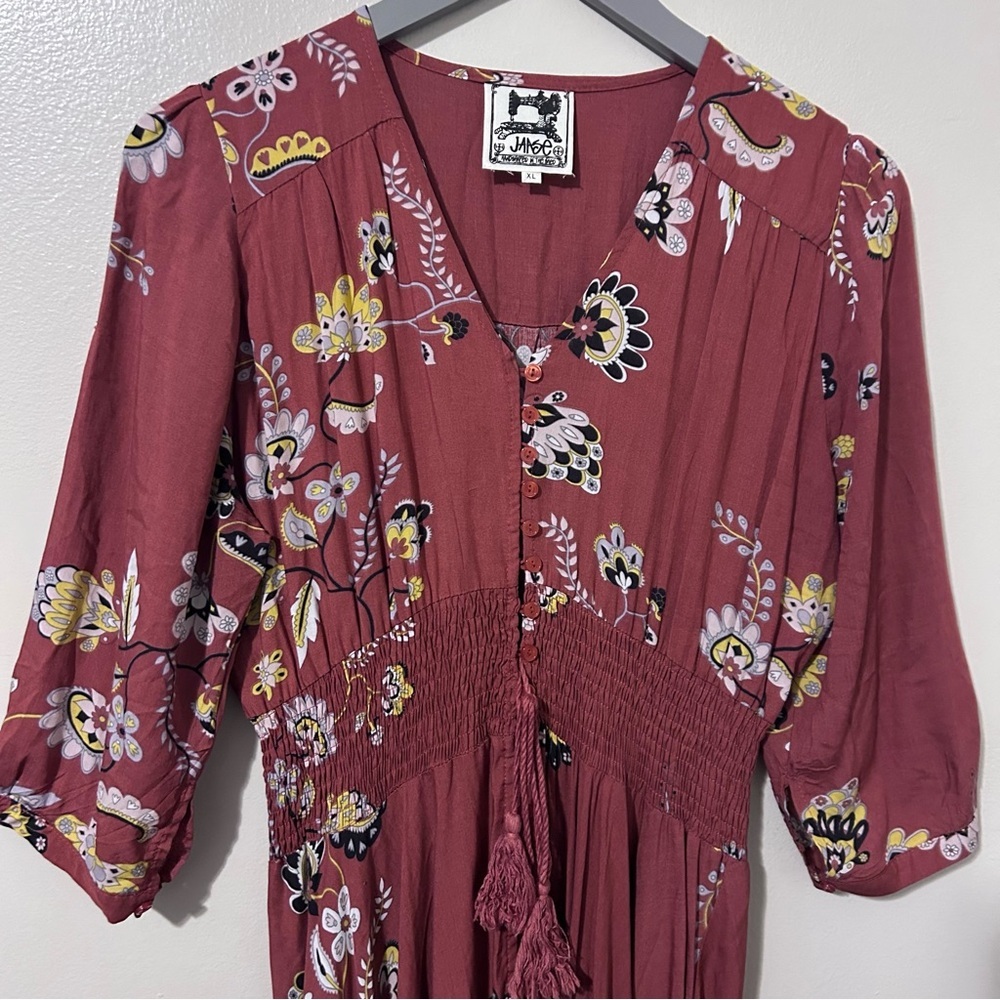 Jaase Indiana Floral Maxi Dress Rust and Floral - Picture 3 of 8